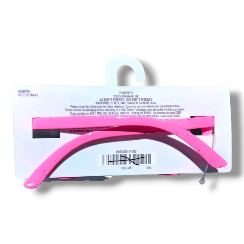 Gymboree Girls Pink W/ Silver Sparkles Cat Sunglasses
